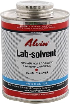 Alvin 16 oz Lab Solvent Thinner for Lab Metal & Hi Temp Lab Metal & Metal Cleaner
