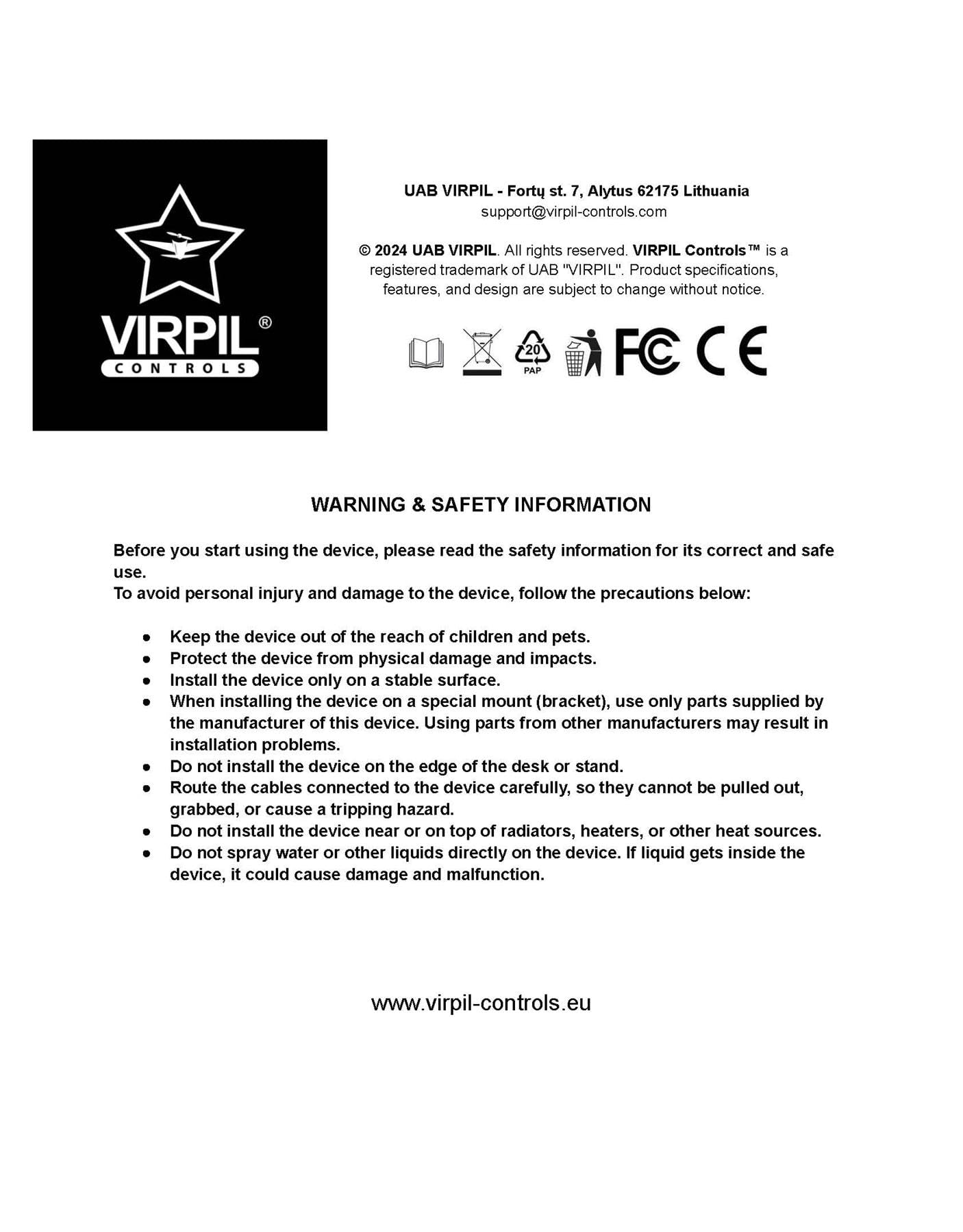 VIRPIL Controls - SharKa-50 Collective Grip (Symulator lotu, Joystick helikoptera, Gry PC)