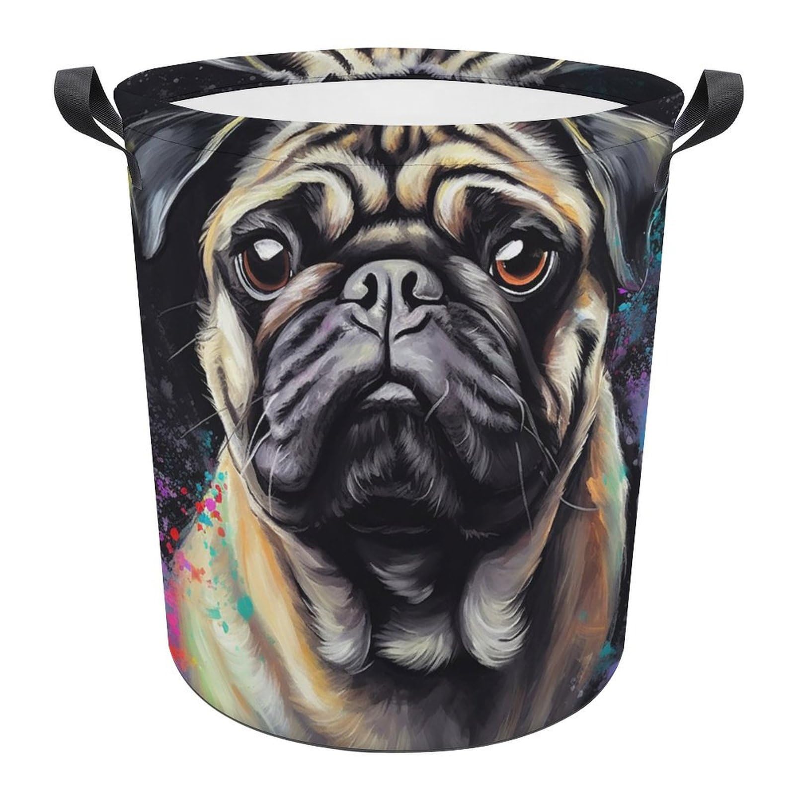 Panier à linge pliable pour salon et salle de bain avec motif carlin