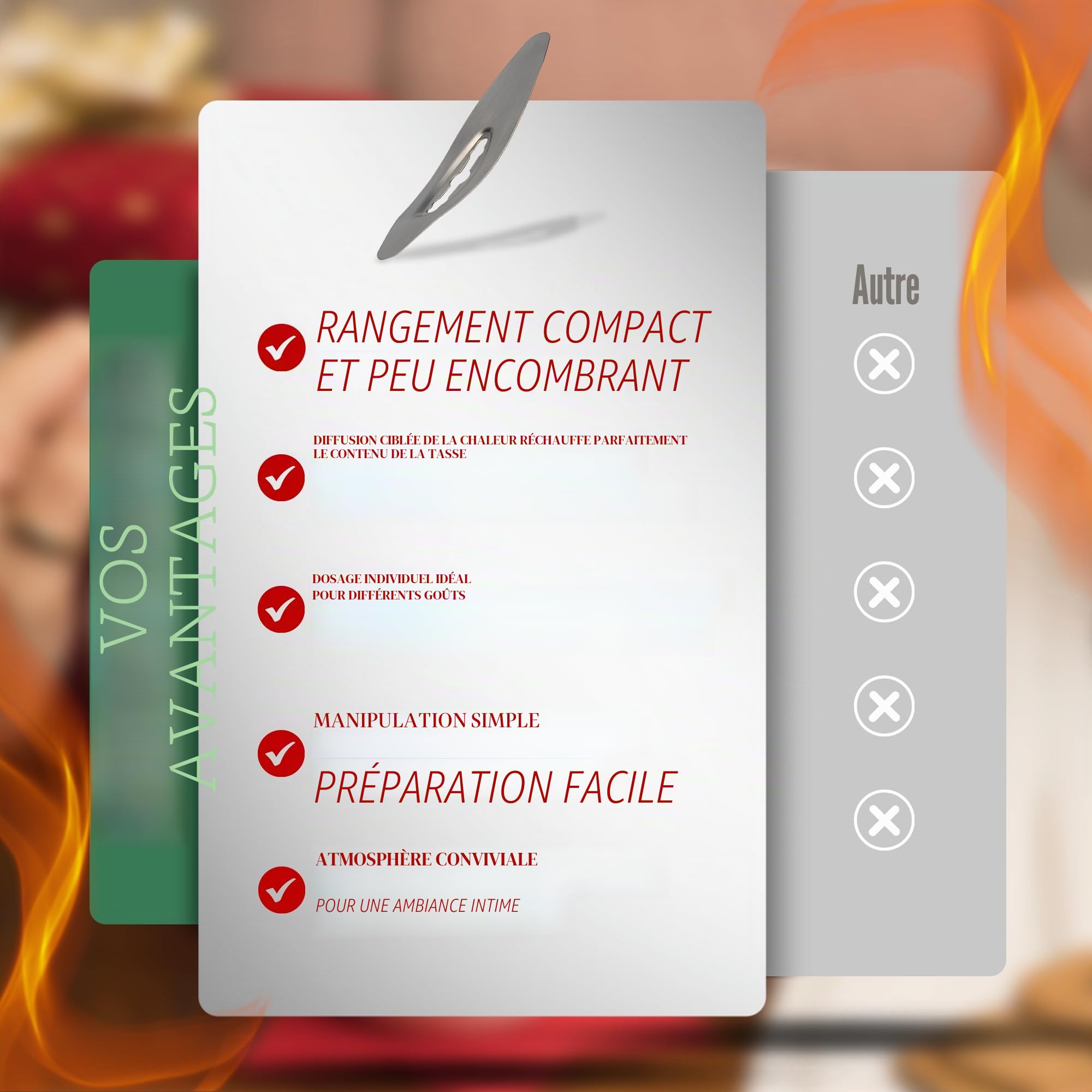 Kela Picco Lot de 4 ou 8 pinces à sucre pour Feuerzangenbowle/punch à l’allemande