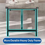 IDEALHOUSE Dining Table for 8 People, 71-inch Rectangular Wood Kitchen Table with Strong Metal Frame, Industrial Large Long Dining Room Table, for Big Family, Dining & Living Room, Retro Gray