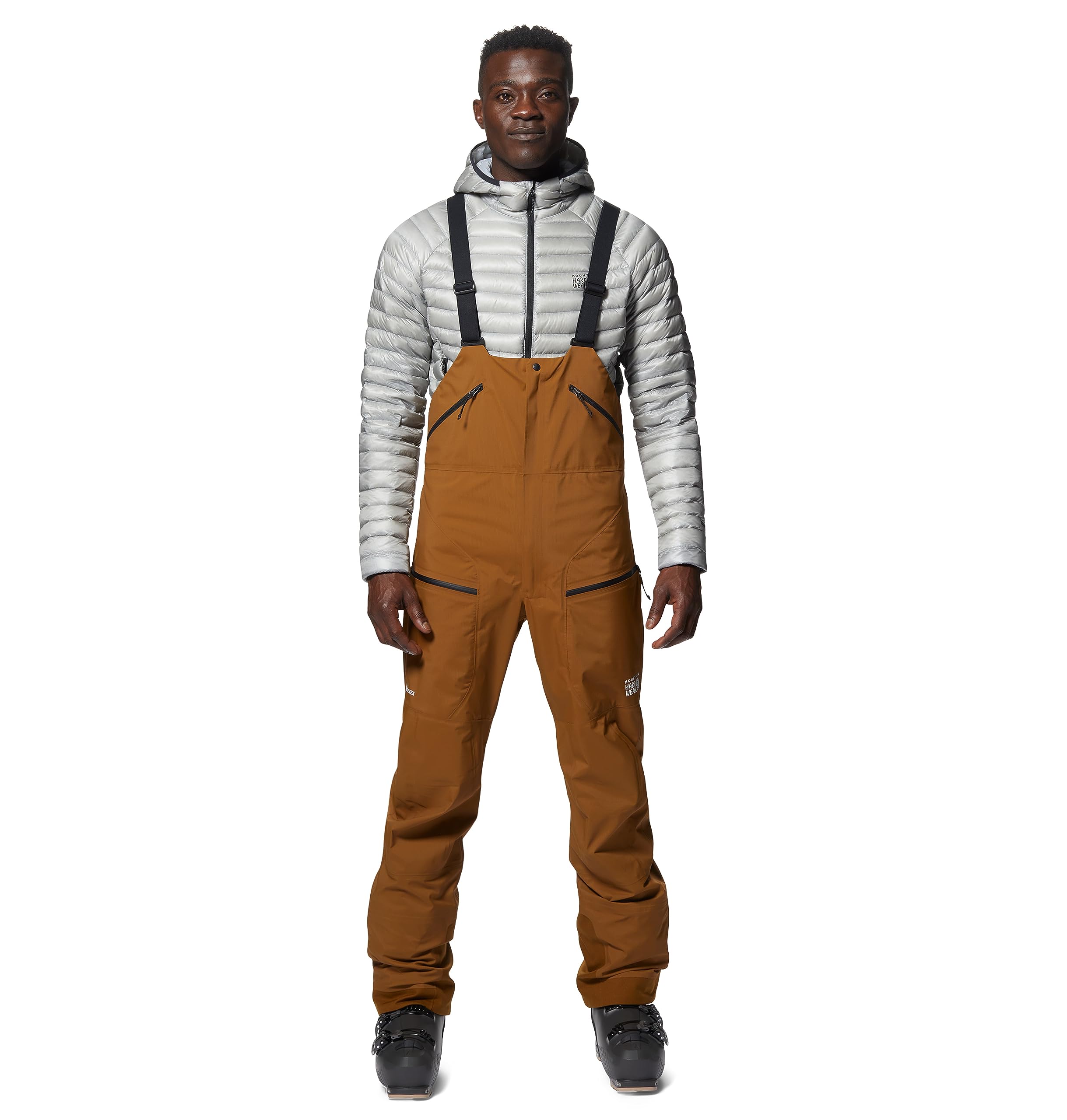 Mountain Hardwear Men's High Exposure Gore-Tex C-Knit Bib, Golden Brown, XL x Long