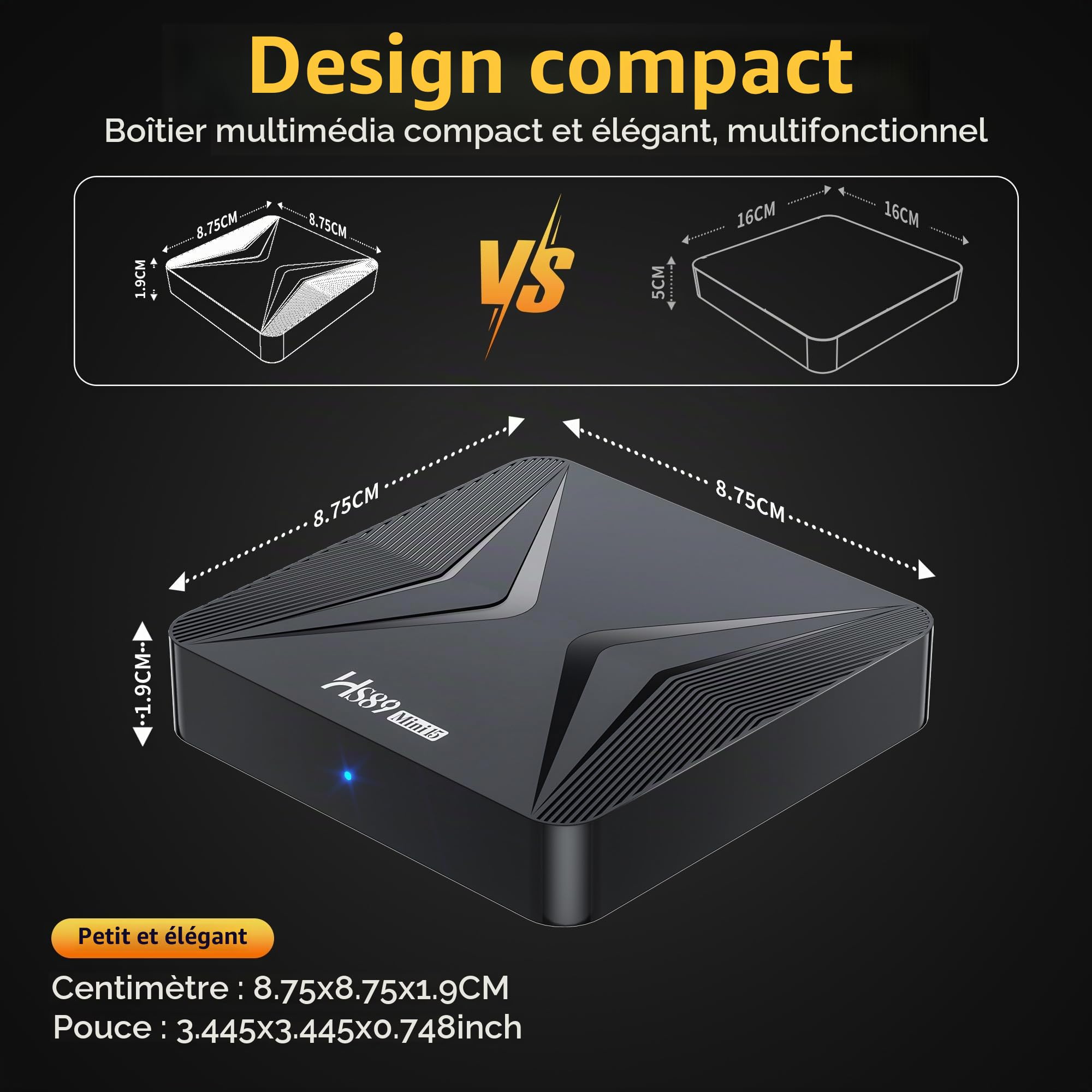Android TV Box,Android 14.0 Boîtier 4 Go de RAM,32 Go de ROM