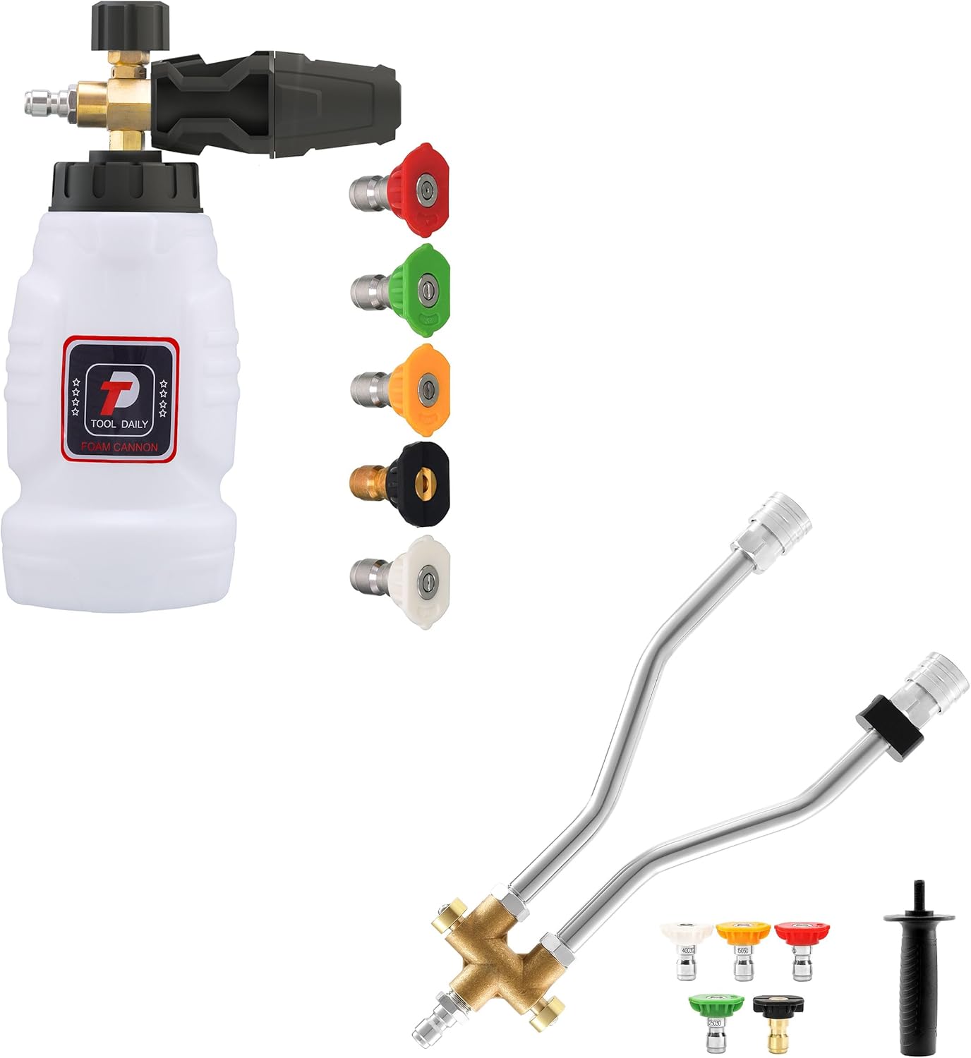 Tool Daily Foam Cannon, Dual Lance Pressure Washer Wand for Foam Cannon