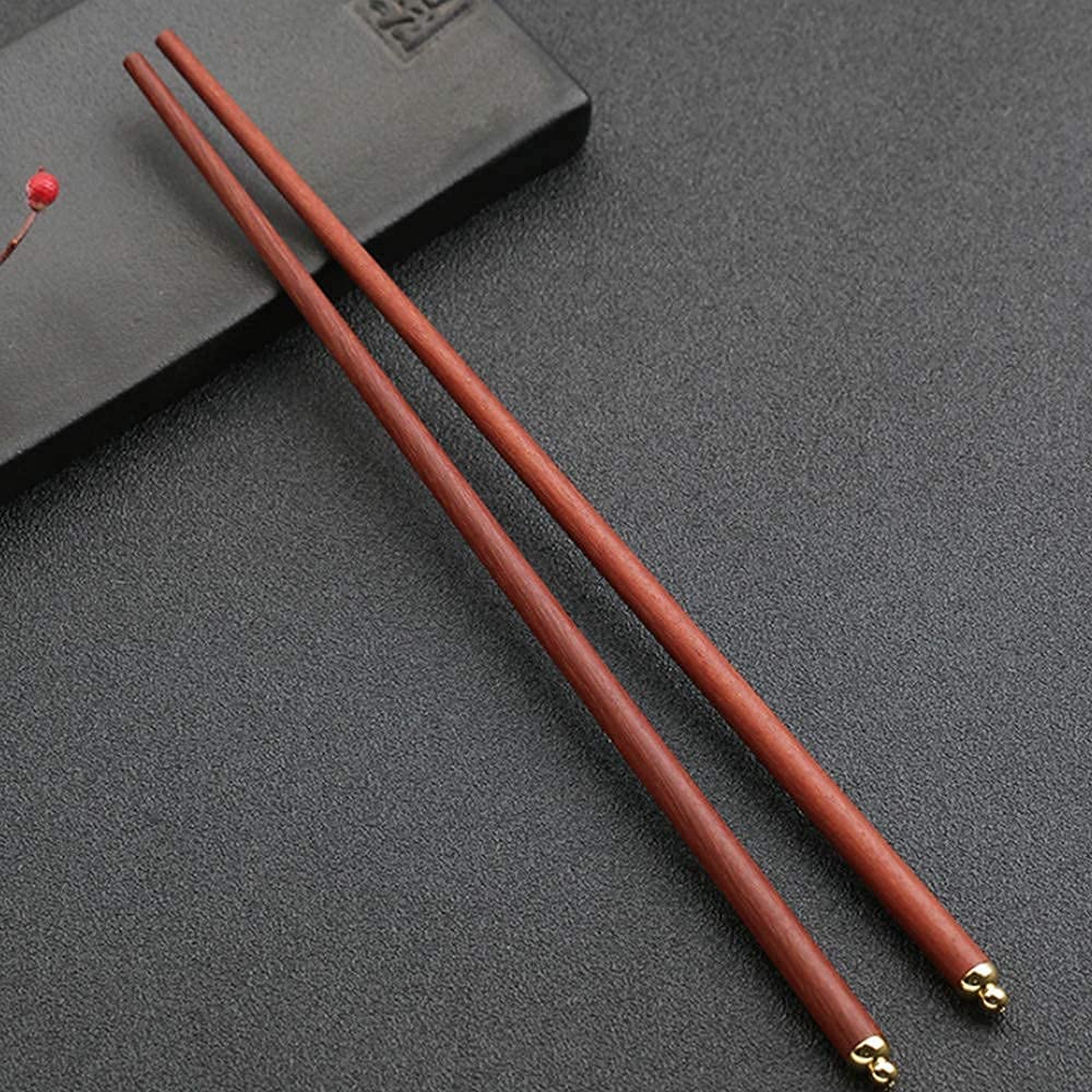 Palillos Reutilizables japoneses Palillos de Metal Palillos Reutilizables Set dees, Palillos japoneses con Caja Palillos de Madera Natural para Sushi Fideos arroz Apto para lavavajillas (Col