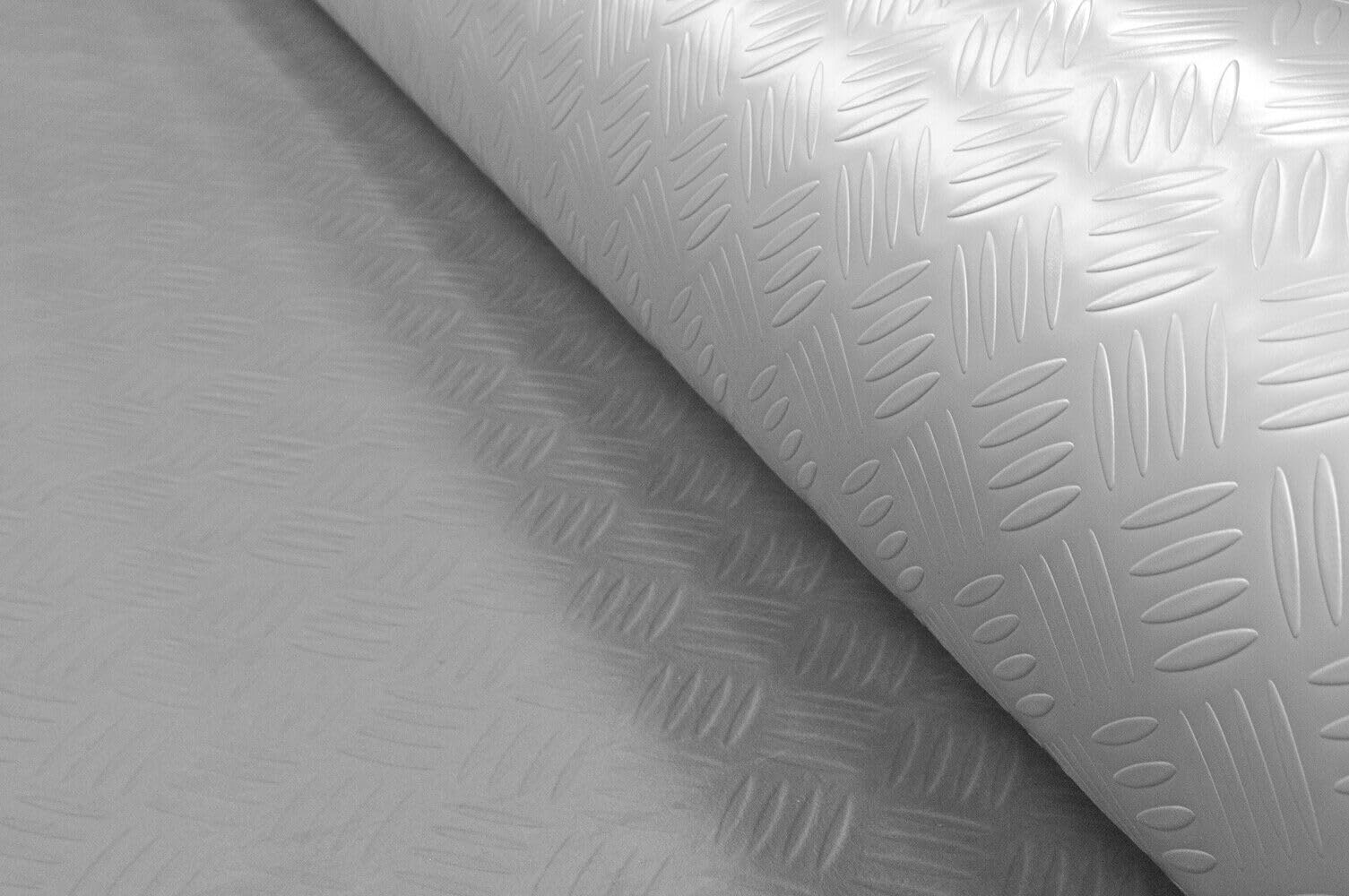 Alfombra de goma antideslizante para cubrir el suelo, con dientes de chapa metálica, antideslizante, color gris, 140 x 80 cm