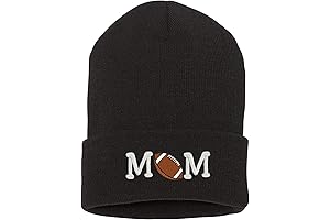 Football Mom Embroidered Winter Beanie Hat