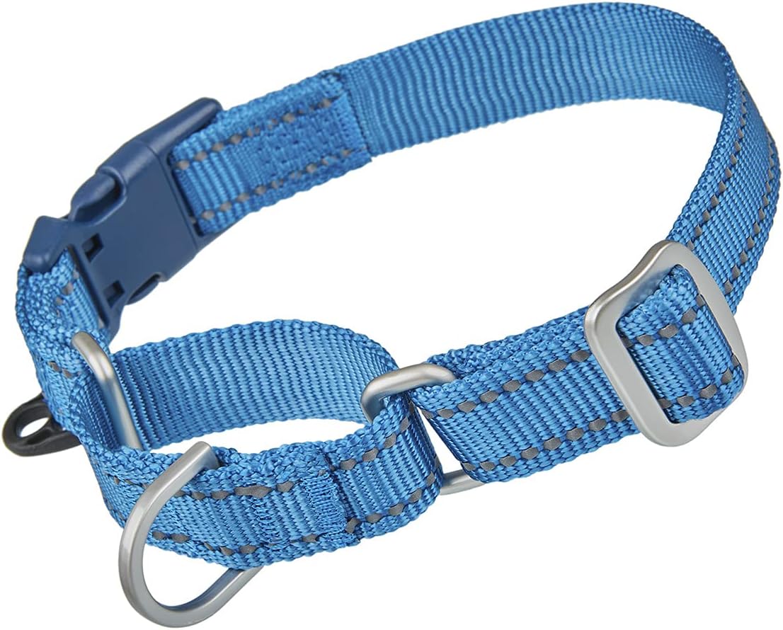 YUDOTE Reflective Martingale Collar for Dogs with Quick Snap Buckle Anti-Pull Nylon Safe Slip Collars for E…
