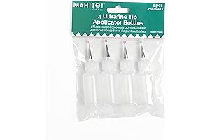 4 Pack 20ml Clear Applicator Bottles with Ultra-fine Tips