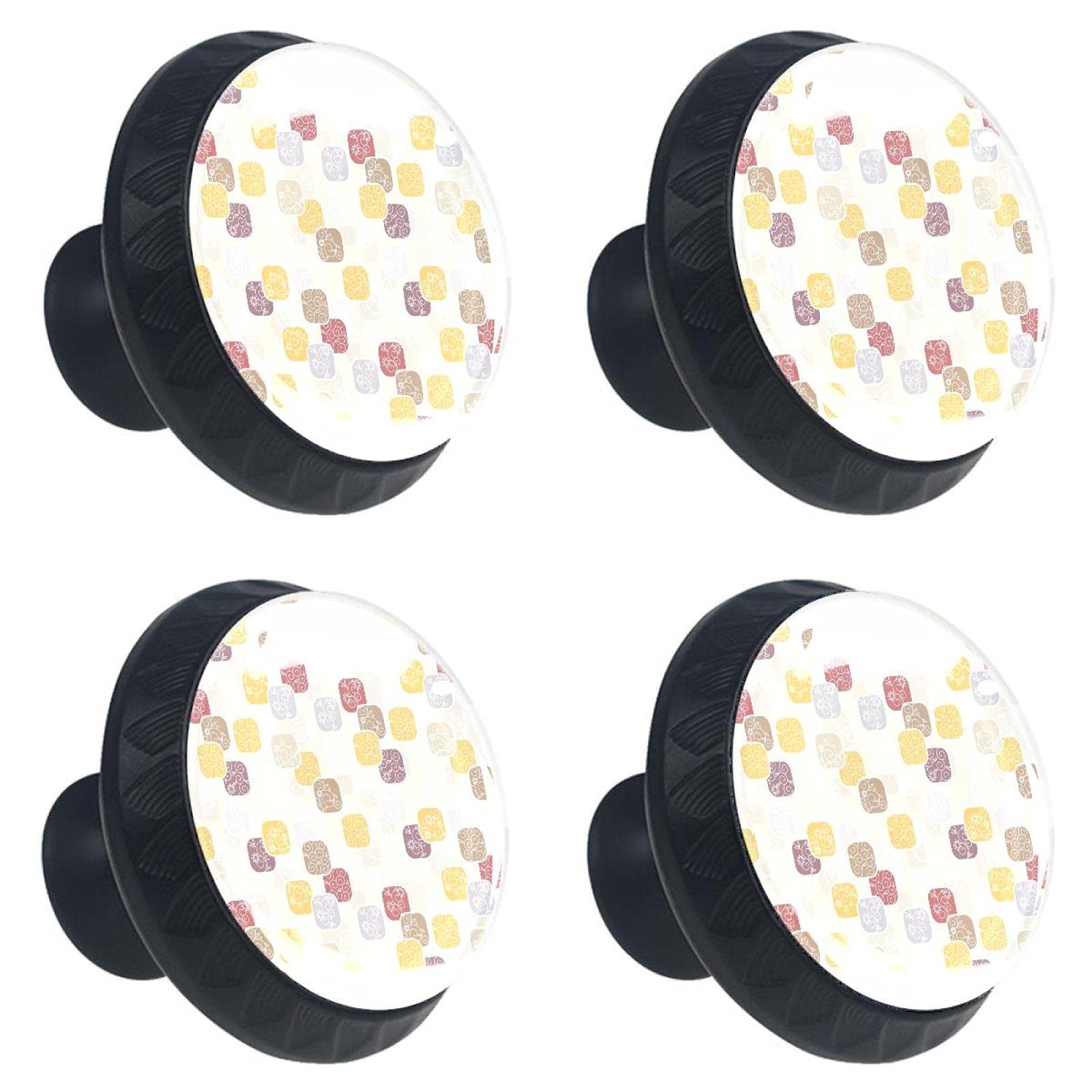 Bouton de meuble en verre floral 30 mm antistatique pour relooker une commode
