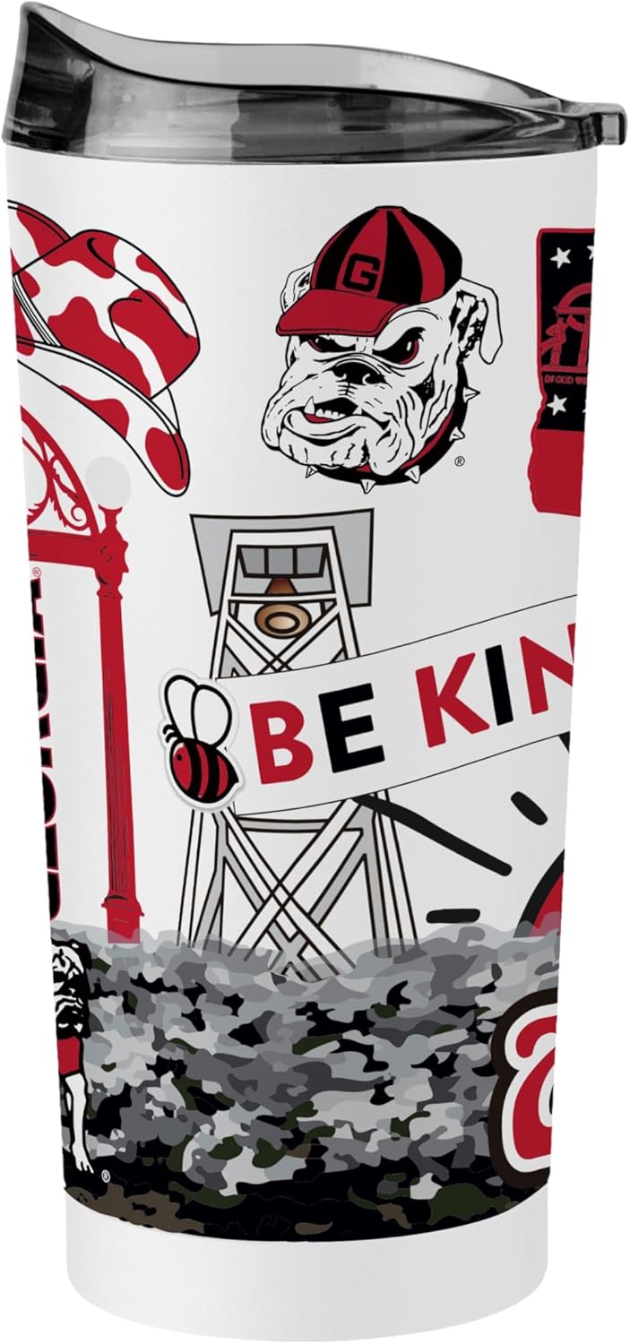 Logo Brands NCAA Native Icons 20 oz Stainless Steel Tumbler – Double Wall Vacuum Insulated - Thumbnail 2