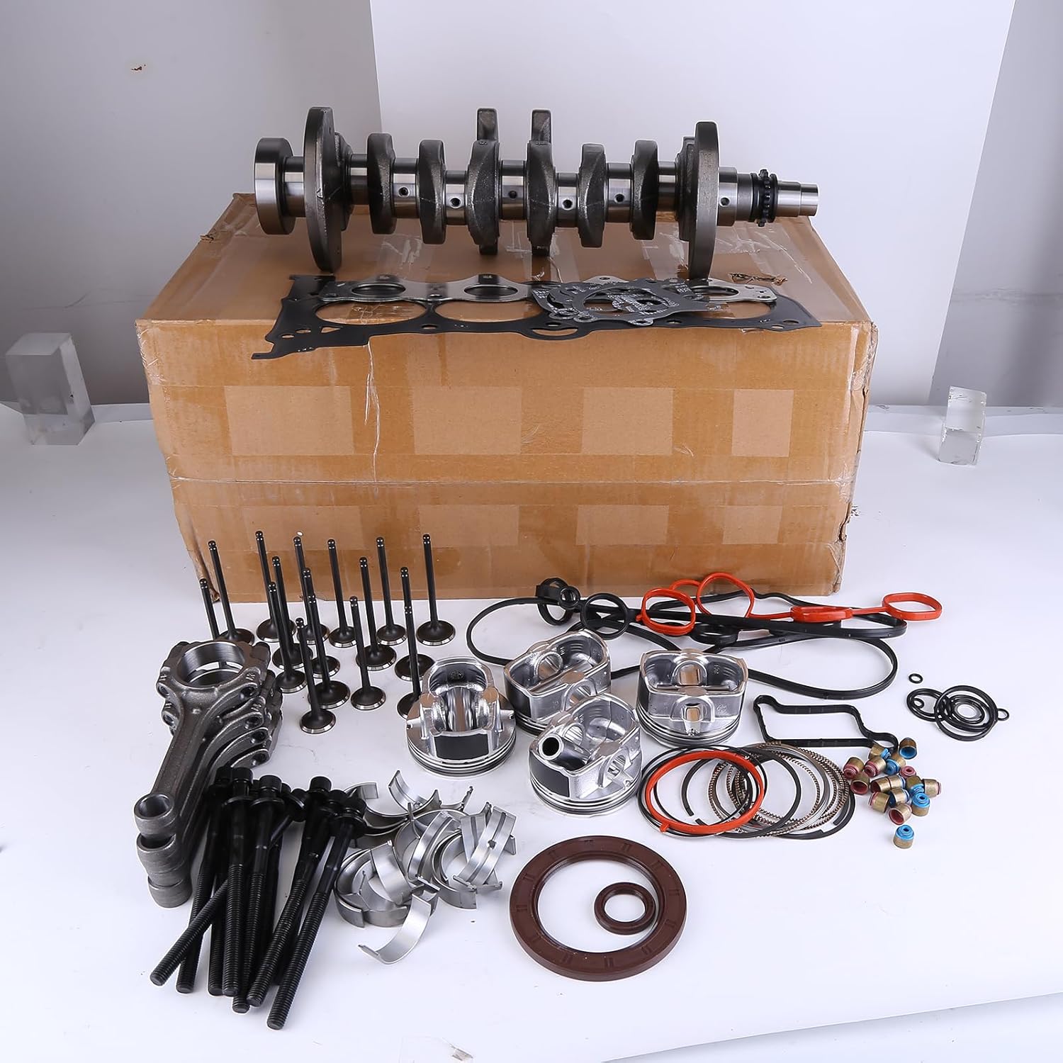 16L G4FD Engine Rebuild Overhaul Kit with Crankshaft and Connecting Rod Fits Hyundai 2012-2017 G4FD (Large Kit) 23041-2B600 for Engine Rebuilding