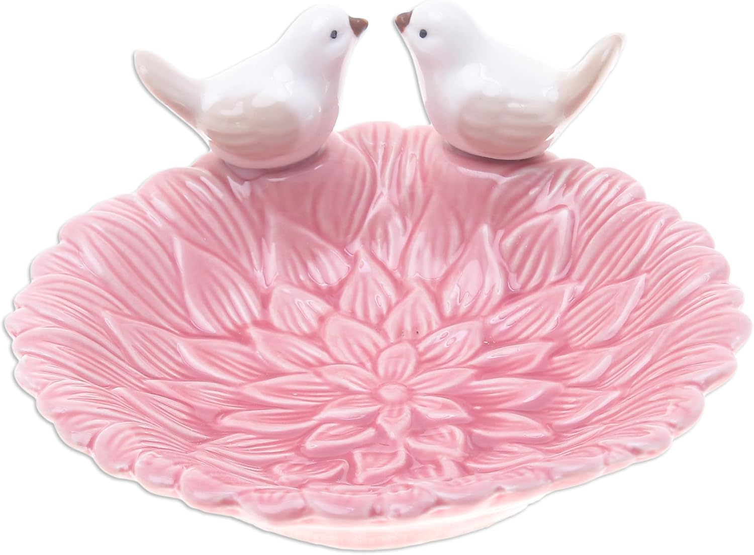 Novica Handmade Sweet Birds Ceramic Catchall