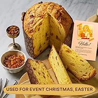 Vista 5 de Molde de papel para pan de Pascua Kulich de 8 onzas, 25 piezas, molde de papel Panettone, formas de pan de Pascua, moldes para hornear de papel