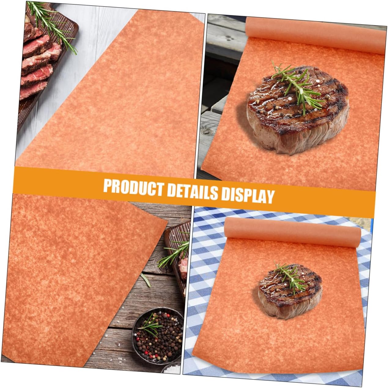 Butcher Paper Roll, Brown Non Stick Grease Proof Meat Wrapping