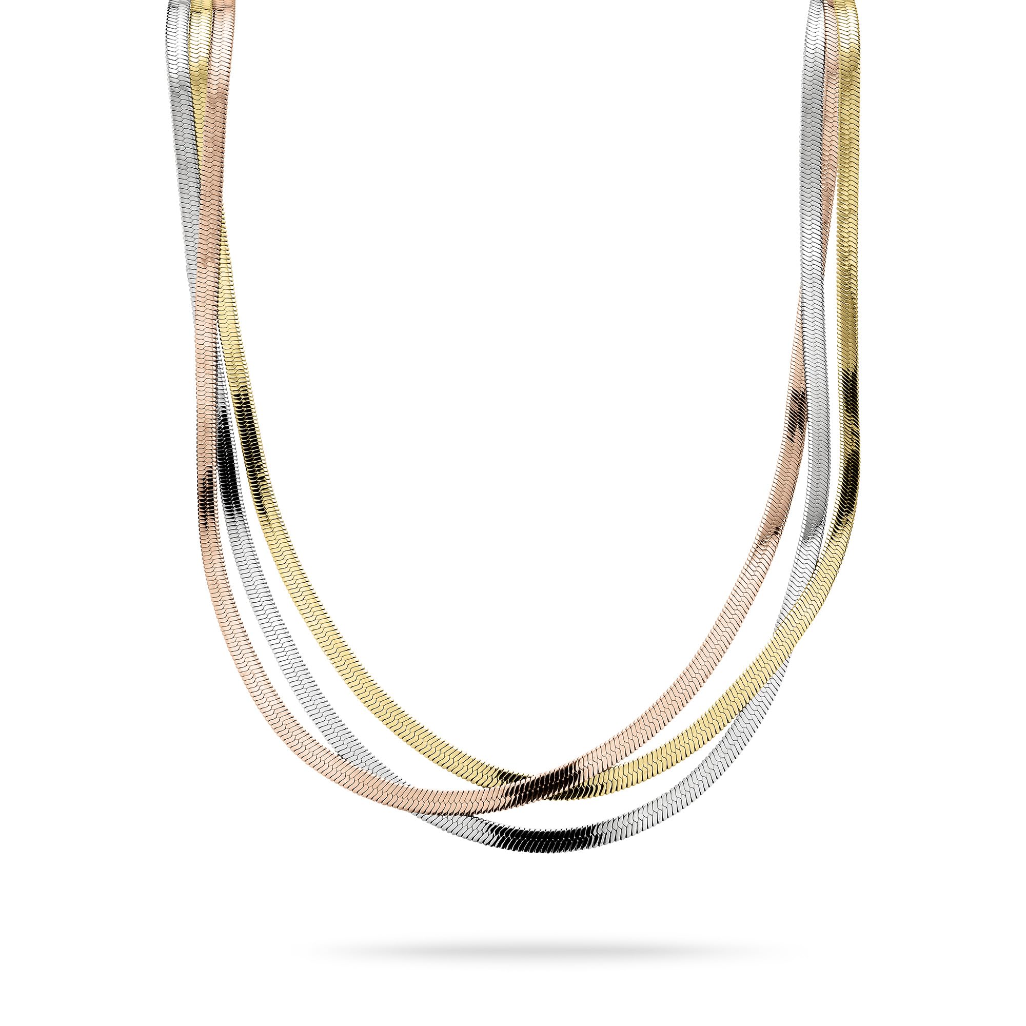 Liebeskind Berlin Ladies Necklace LJ-1769-N-45 in Stainless Steel IP Tricolor