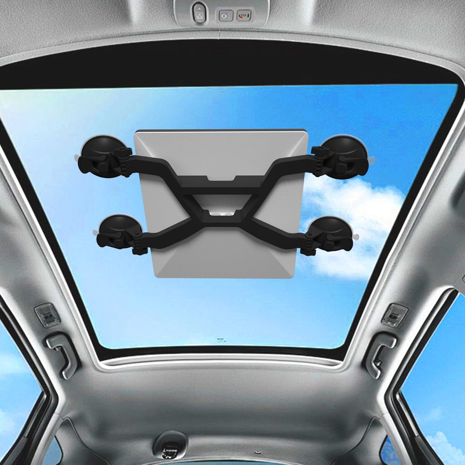 Starlink Mini Mount for Car, Suction Cup Mount 360° Adjustable - Compatible with Starlink Mini Roof/Windshield/Sunroof - Secure & Stable Satellite Signal for RV, Boat, SUV, Van Road Trips (Black)