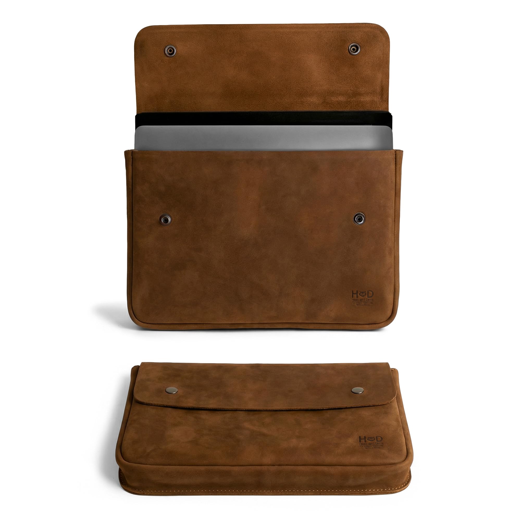 Hide & Drink, Vintage Folder Document Holder, File Case, A5 Binder, Envelope Portfolio, Pencil Pouch, Full Grain Leather, Handmade, Swayze Suede