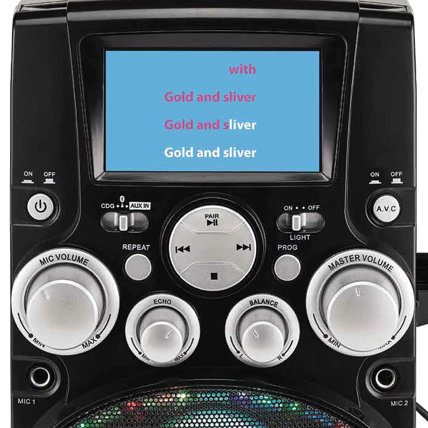 sylvania Karaoke Speaker, Black (PKAR128) (Renewed)