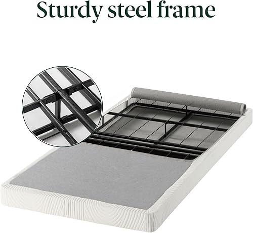 Miniatura 5 de Base somier para colchón perfil plegable bajo de 4 pulgadas Zinus, Acero