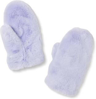 The Drop Women's Aspen Faux Fur Mittens - Cozy One-Size Regular Fit, Ribbed Trim, 100% Polyester Winter Warmth