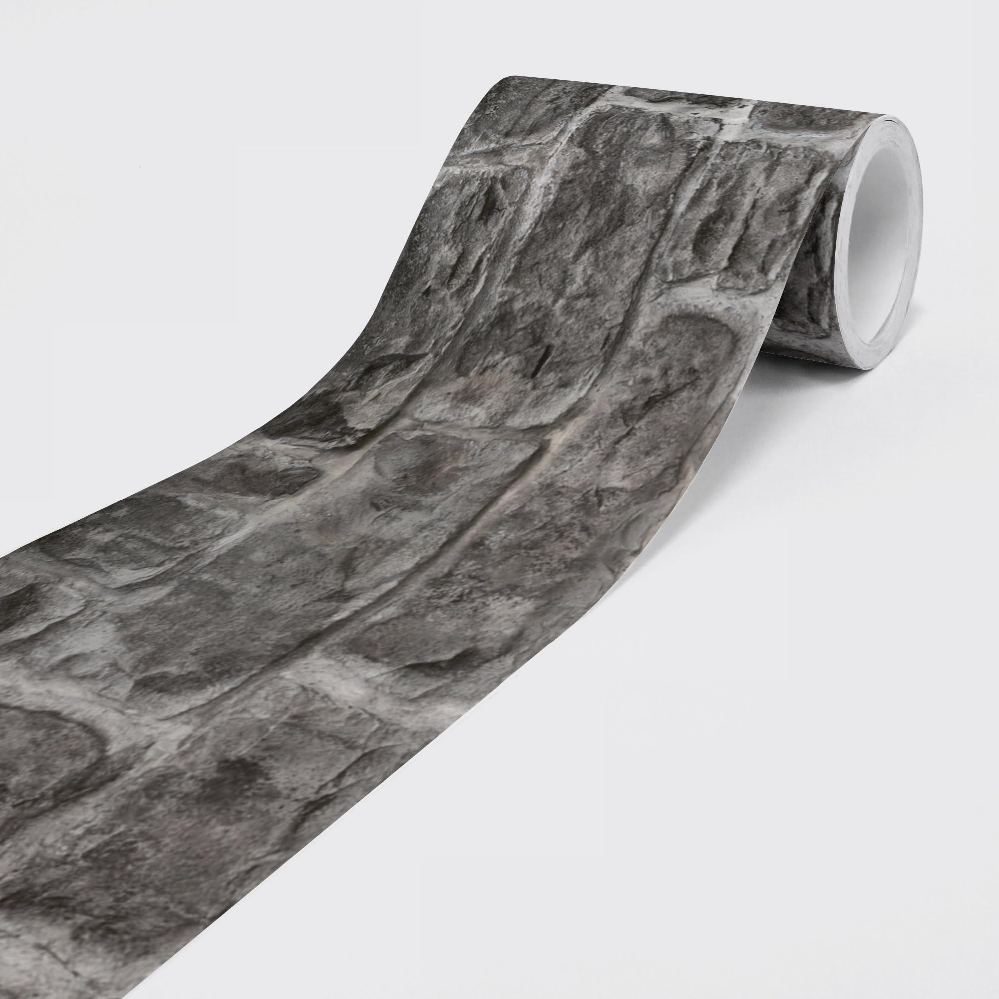 Self-Adhesive Border - Wallpaper Border Wall Border - Decorative Wall Sticker for Walls, Furniture, Ceilings, Wallpaper, Doors - Stone Cladding I - on 5.00 m x 0.15 m per Roll