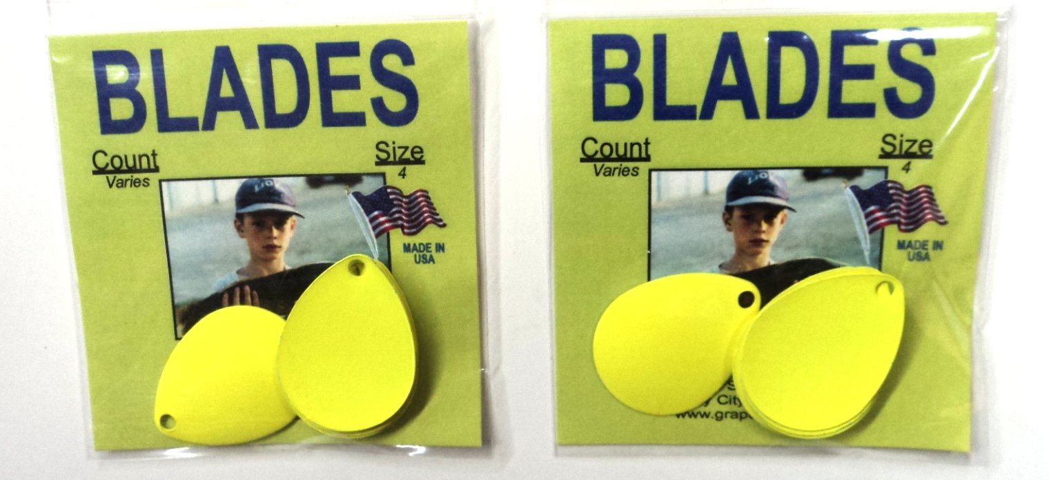 Catchmore Colorado Blades - Size 4 - Multiple Colors - Count Varies by Color - 2 Packs - for Harnesses, Spinners, Jewelry, etc.