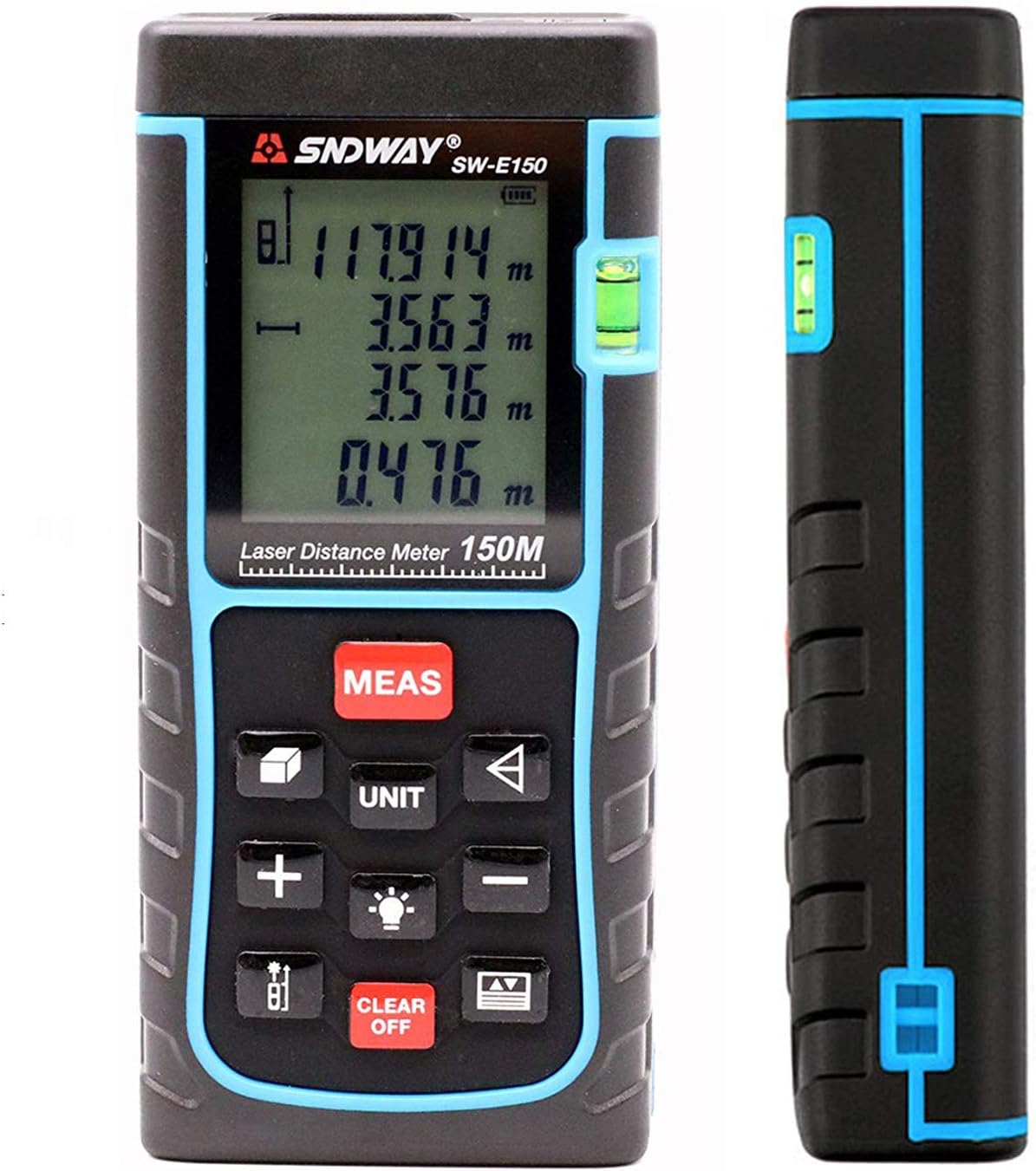 SW-E150 150M 493FT Digital Diastimeter Laser Distance Meter Laser Rangefinder Meter Area Volume Measure Tool