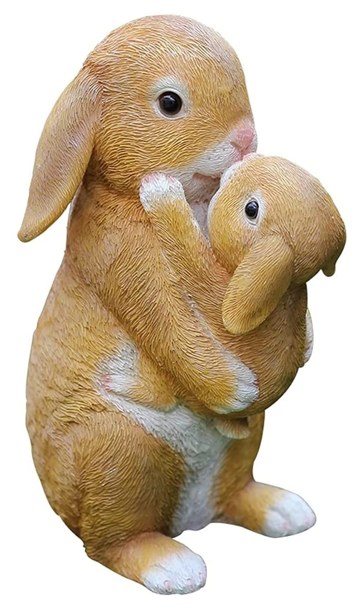 Décoration de lapin en résine durable pour jardinage et cour extérieure