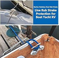 Vista 4 de Marine Stainless Steel Rub Strake - Line Rub Strakes Protection for Boat Yacht RV Accessories, 2 Pcs
