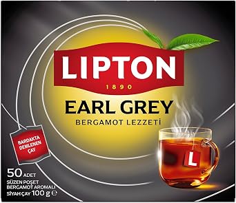 Lipton Earl Grey Bardak Çay 50'li, 100g