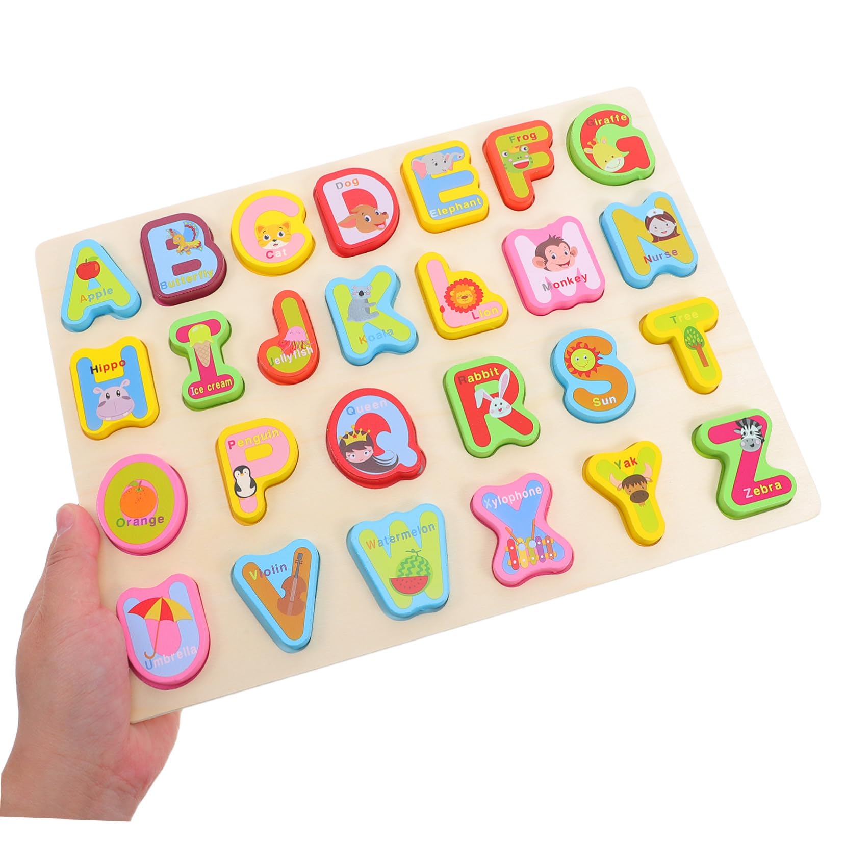 Rompecabezas de Madera Montessori de 3 Piezas para Alfabeto y Números | Formas y Conteo, Juguetes Educativos Preescolares, Niños y Niñas, Obsequio para Cumpleaños y Navidad