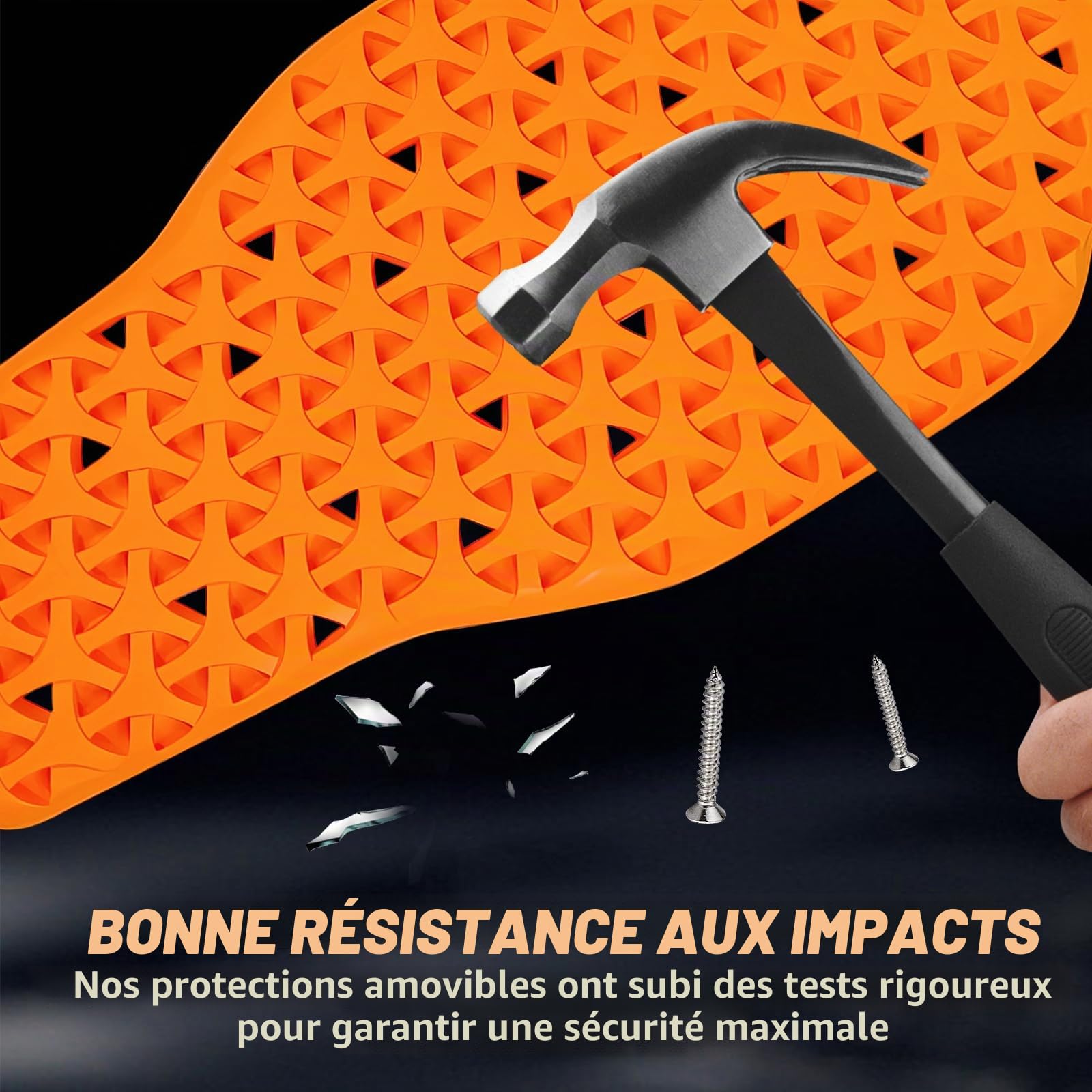 GOMETY Protection dorsale de moto - Protections amovibles certifiées - Haute sécurité - Gilet protecteur - Protection dorsale pour moto - Équitation - Unisexe - Adulte - 42 x 32 cm - Matériau PU