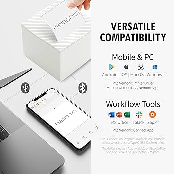 Amazon.com: MANGOSLAB Nemonic AI | Label Printer | Sticky