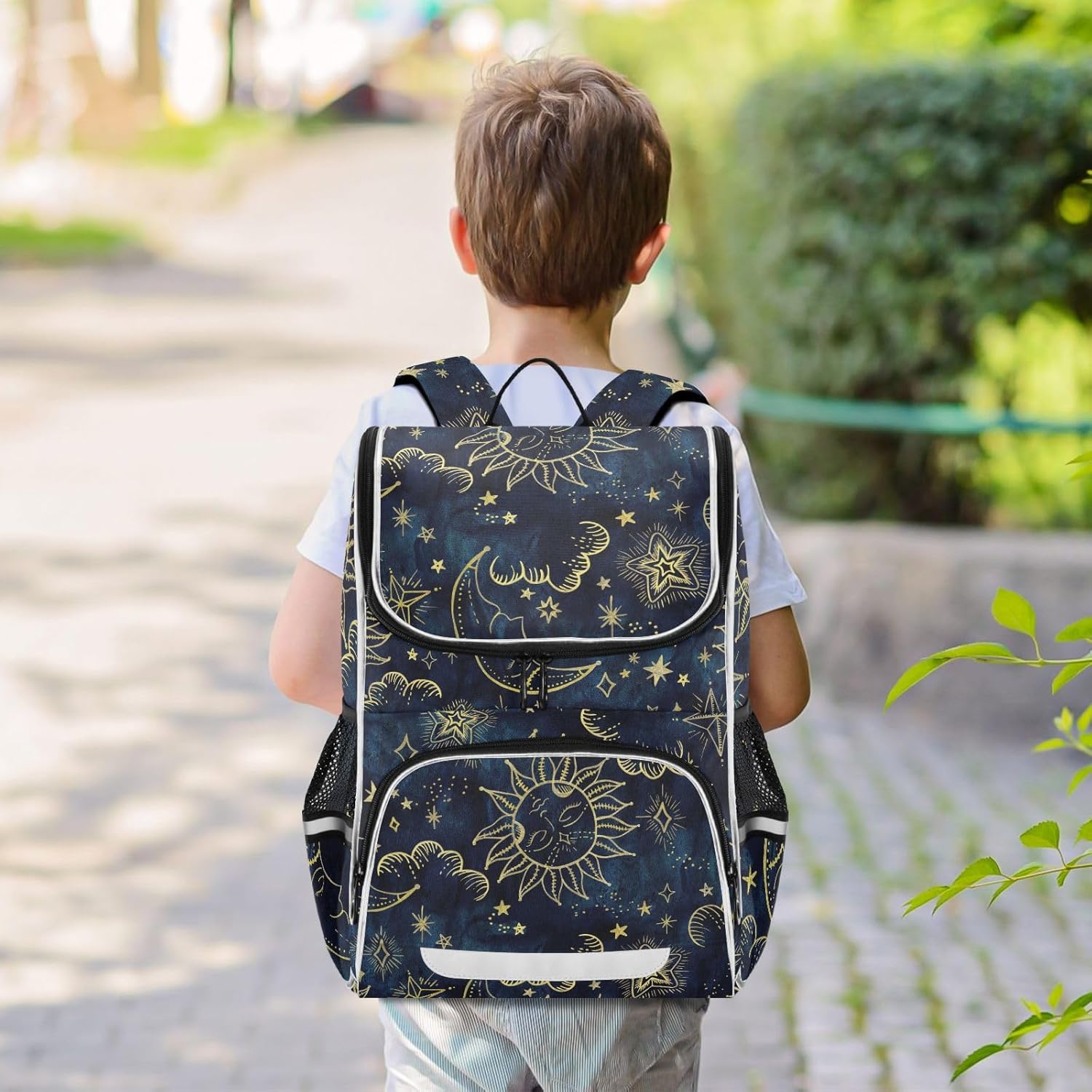 OREZI Schoolbag Sun Moon Boho Cosmos Astrology Laptop Backpack for Student College Adult