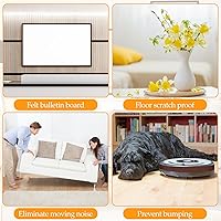 Vista 67 de Zonon 4 rollos de tiras de fieltro de 120 pulgadas con cinta adhesiva de fieltro para muebles, rollos de tiras autoadhesivas de poliéster resistente