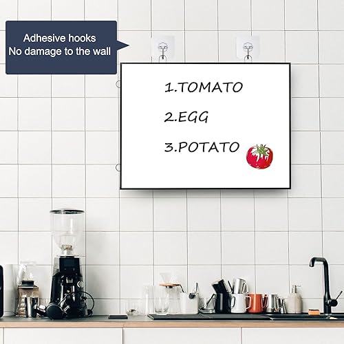 Miniatura 8 de TANKEE - Pizarra blanca pequeña de borrado en seco, pizarra blanca portátil de doble cara de 16 x 12 pulgadas, magnética, pizarra blanca borrable