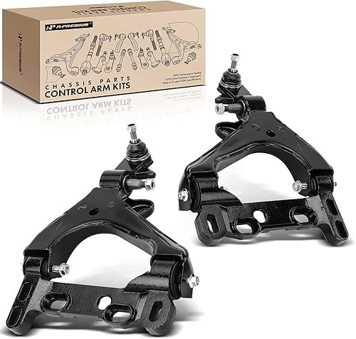 A-Premium 2 brazos de control inferiores delanteros, con rótula y buje, compatibles con Chevrolet Trailblazer 2008-2009, GMC Envoy 2008-2009, Isuzu