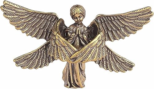 Estatua y figuras de ángel de bebé rezando, lindas alas de resina conmemorativa, escultura de querubines, decoración del hogar para sala de estar,