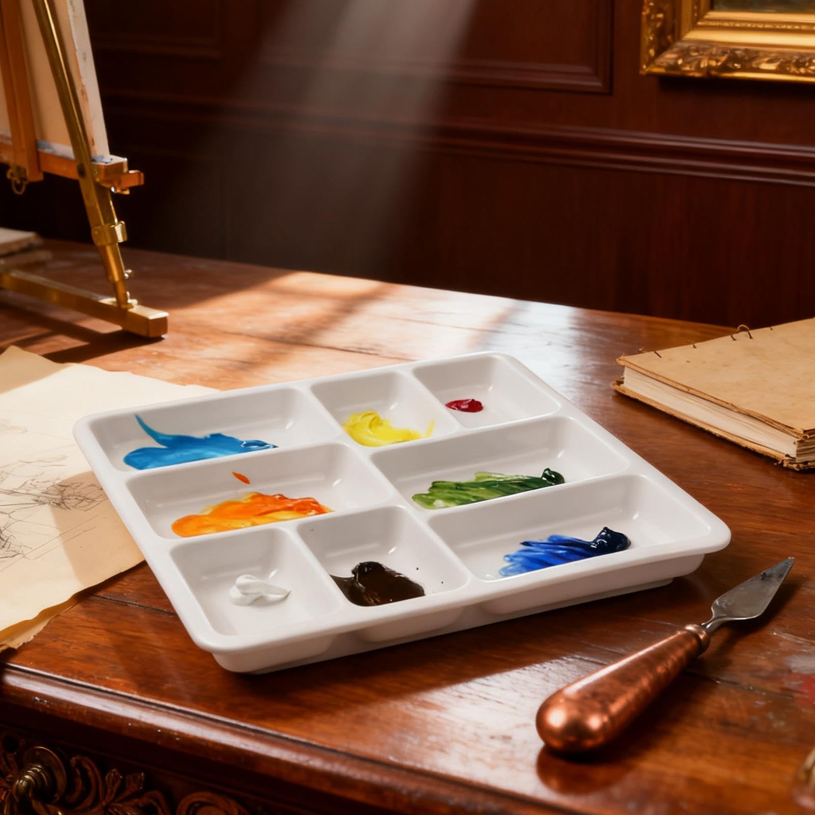 Tavolozza Dell'artista, Vassoio Bianco per Mescolare I Colori