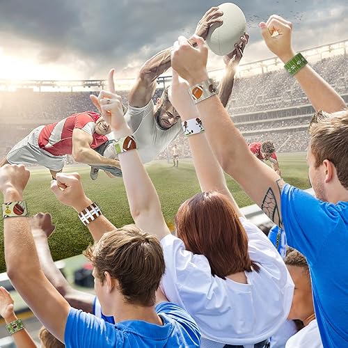 Miniatura 7 de 72 pulseras de fútbol con palmadas de fútbol, recuerdos de fiesta de fútbol, cumpleaños, rugby, suministros para fiestas de niños, regalos de aula,