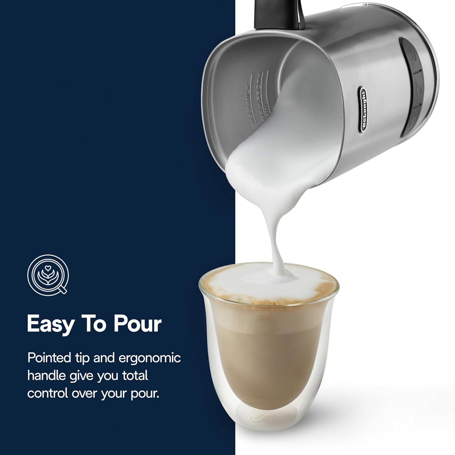 De'Longhi LatteMix Cold and Hot Frother for Dairy and Plant-based Milk