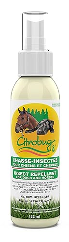 Citrobug Essential Oils Based Insect Repellent for Dogs and Horses - No Deet, 122 ml