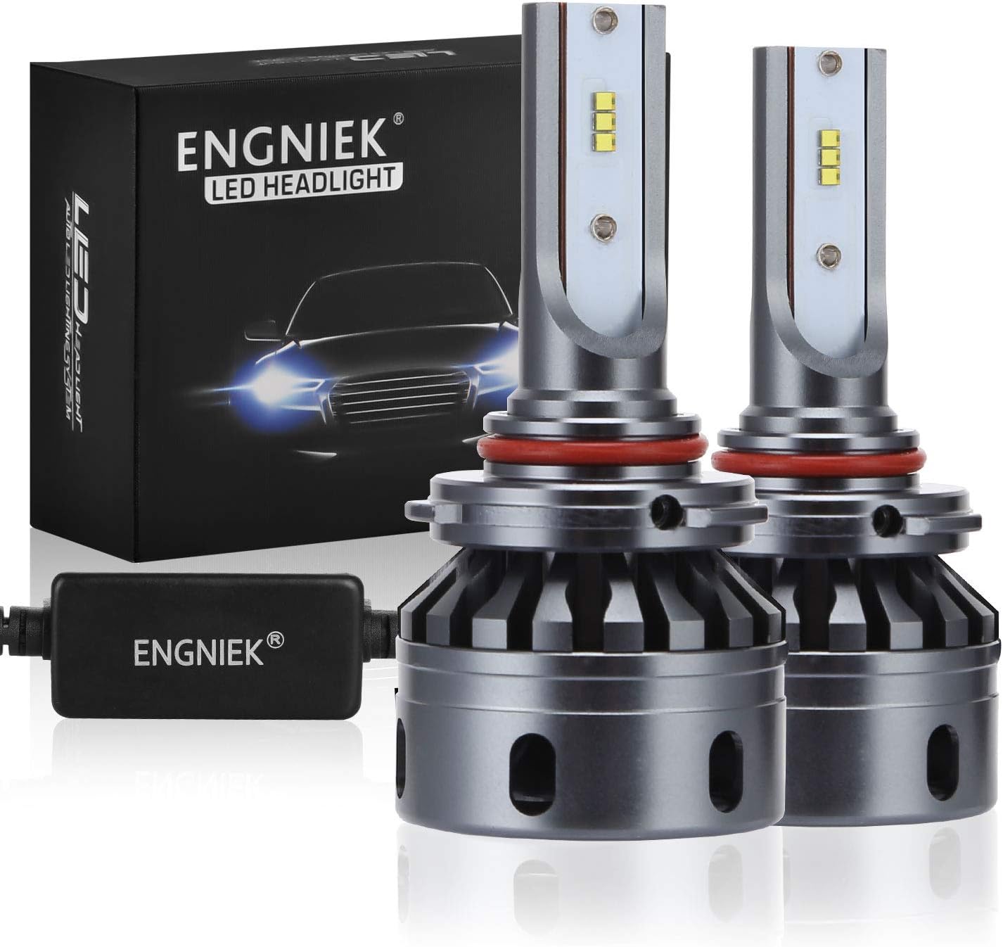 9005 LED Headlights Bulb HB3 All In One Conversion Kit 42W, 13,000Lm, 6000K No Dark Spot Headlamp, Pack Of 2