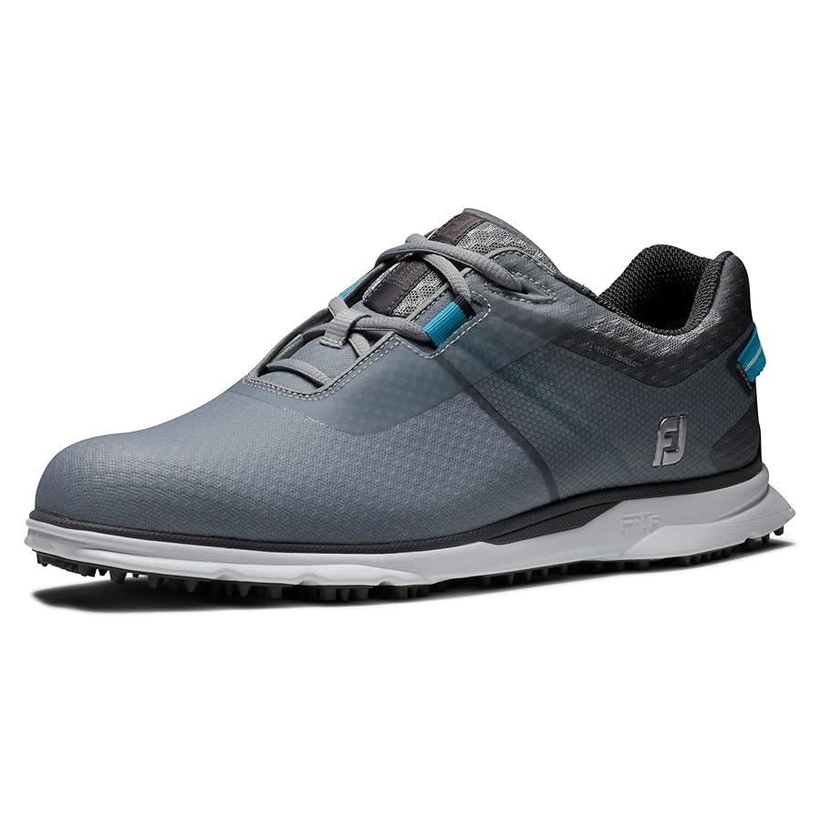 FootJoy Men's Pro|SL Sport Golf Shoe, Dark Grey/Reef Blue