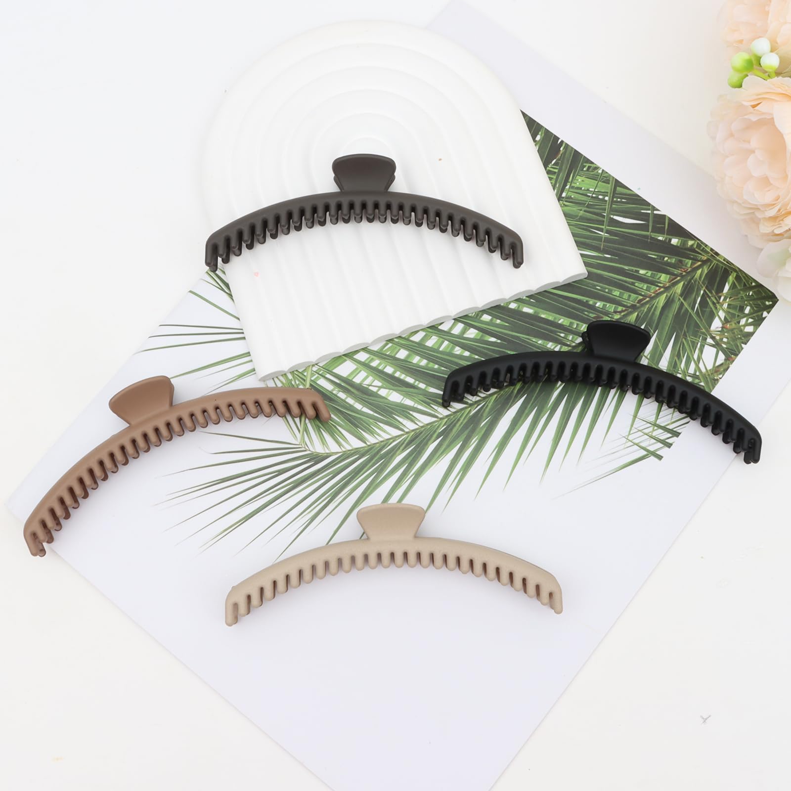 Fermagli per capelli per donne e ragazze, 4 pezzi, per tenere tutto con te, grandi fermagli per capelli spessi e sottili, confezione da 4 fermagli per capelli resistenti per lo styling degli artigli