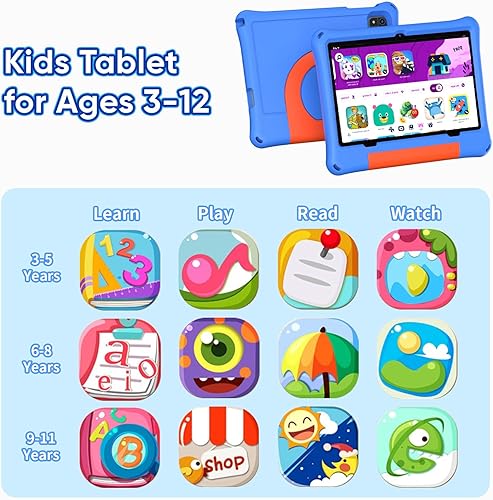 Miniatura 4 de Tableta para niños, tableta Android 16 para niños, Octa-Core, 24 GB de RAM, 64 GB ROM, tarjeta de 1 TB expandible, tabletas de 10.1 pulgadas con