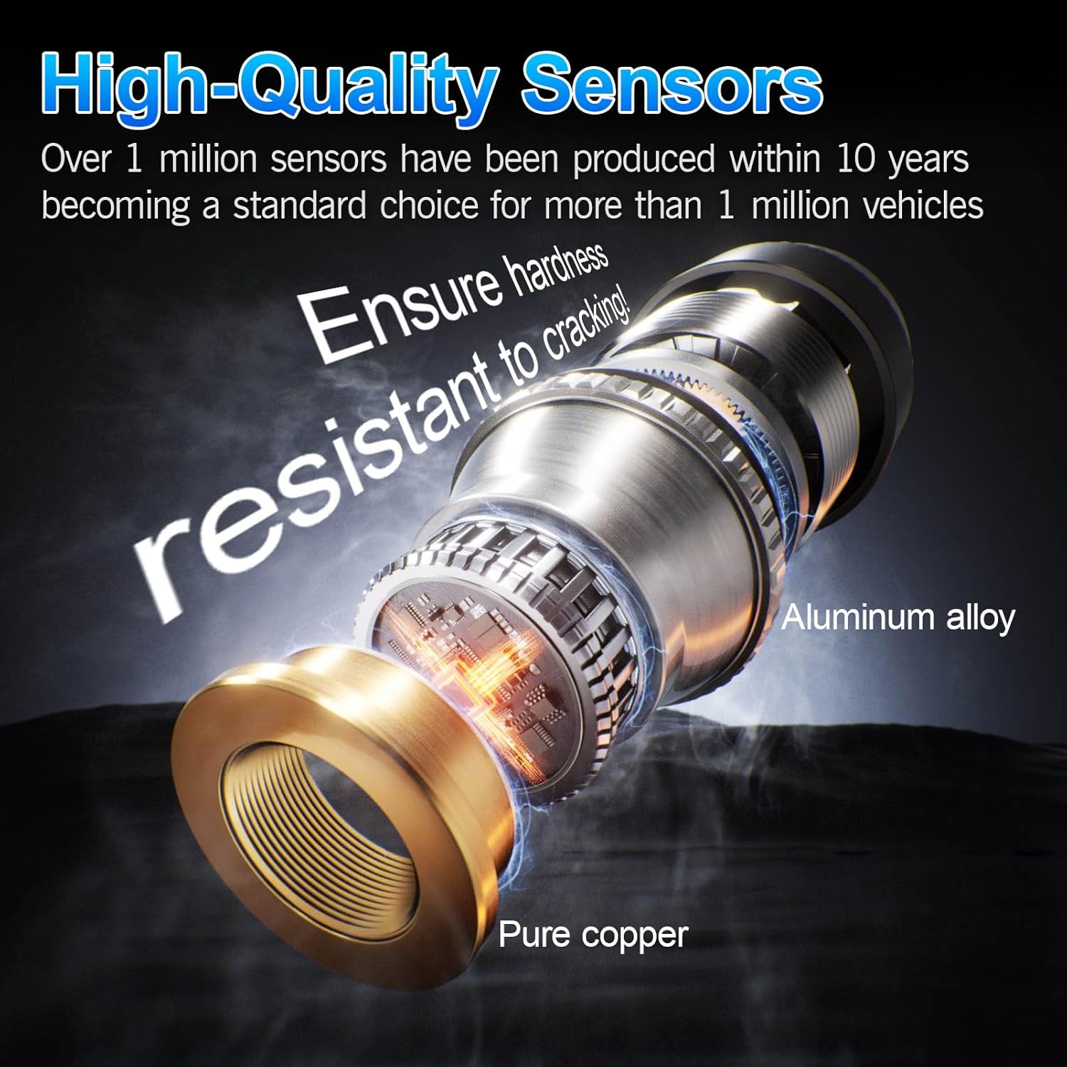 B-Qtech Tire Pressure Monitoring System with 4 Alloy Sensors, TPMS for RV Trailer Truck Motorhome Camper, (0~232PSI) Max Support 22 Tyres