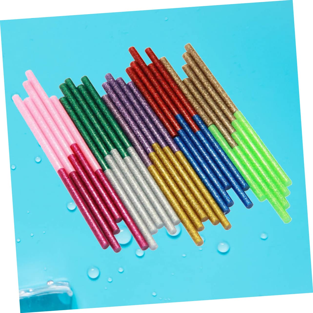 Glitter Stick Glue 200 Pack Hot Melt Glue Sticks Glitter Versatile for Art Craft and Home Decor Random Color