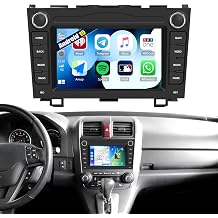 Android 15 4Core 64G for Honda CRV 2007-2011 Car Stereo with Wireless Carplay & Android Auto, 7 Touchscreen Radio Bluetooth,32-EQ,FM/RDS,WiFi,GPS,Mirror Link + AHD Backup Cam & MIC SWC,Split Screen